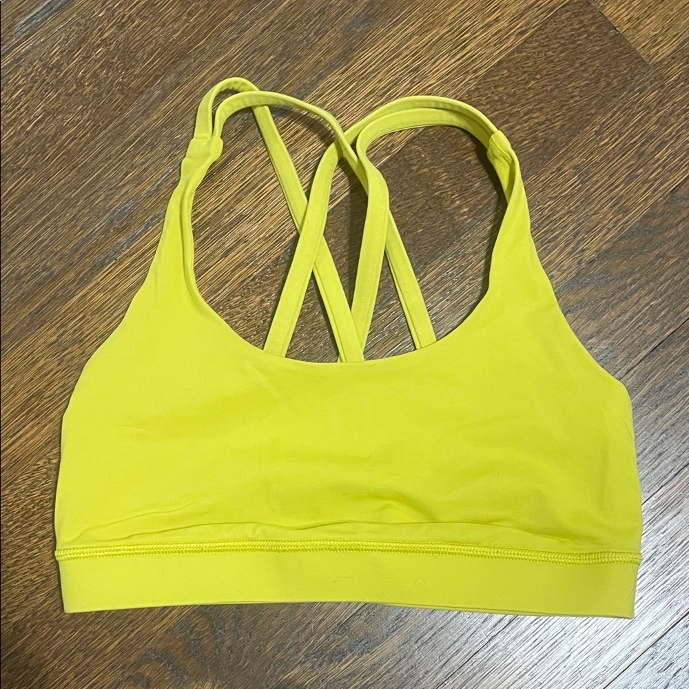 Lululemon Athletica Vibrant Yellow Sports Bra